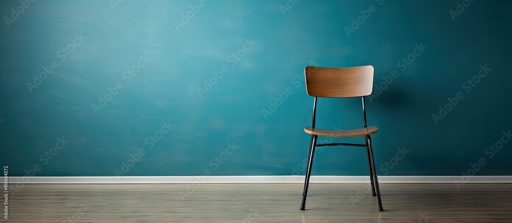 Aufkleber Front view of a chair in an empty space with ample copy space image