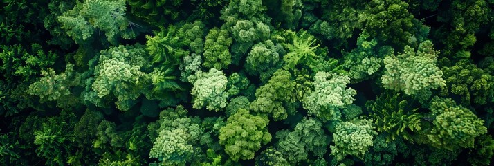 Dense Green Forest Aerial View for Travel and Adventure Generative AI