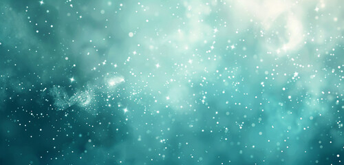 Obraz premium Turquoise mist adorned with sparkling dust.