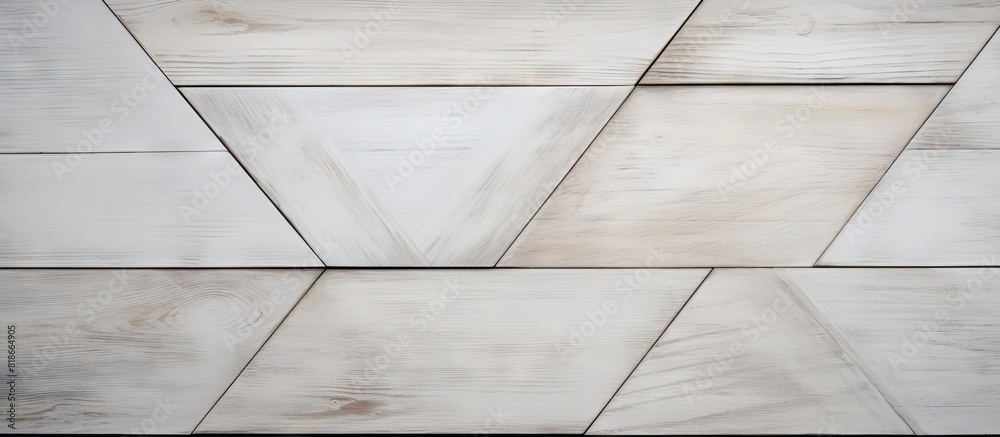Aufkleber An old white wood background showcases a tangram puzzle in a number one shape providing a visually appealing copy space image