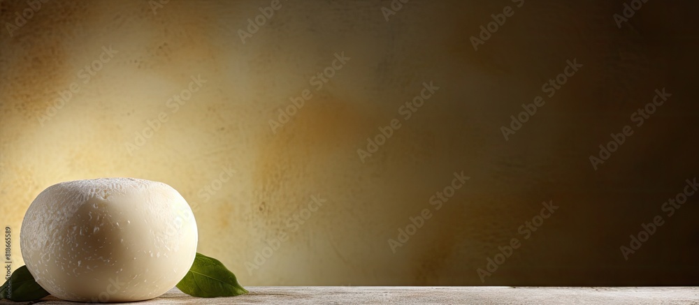 Fototapete image featuring a composition of mozzarella cheese on a grunge background leaving ample space for co