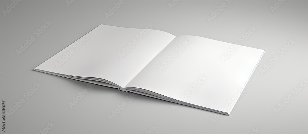 Poster Mockup of a brochure with copy space image on a blank white paper isolated Perfect for design purposes