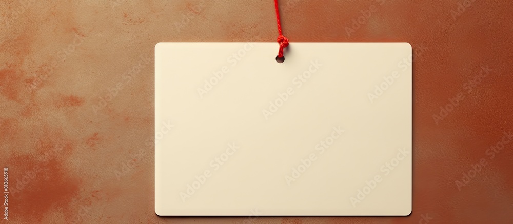 Poster A blank paper tag ideal for adding text or images in the copy space area