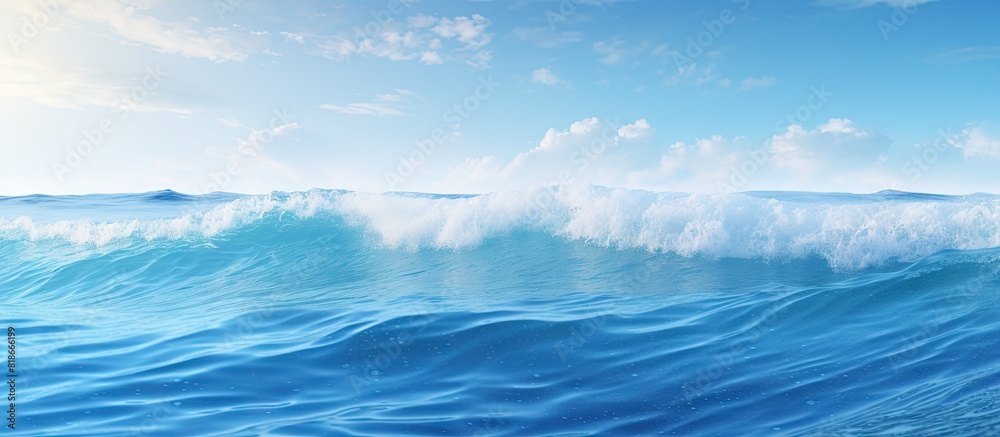 Poster A captivating copy space image showcasing the mesmerizing expanse of the sea and its undulating waves