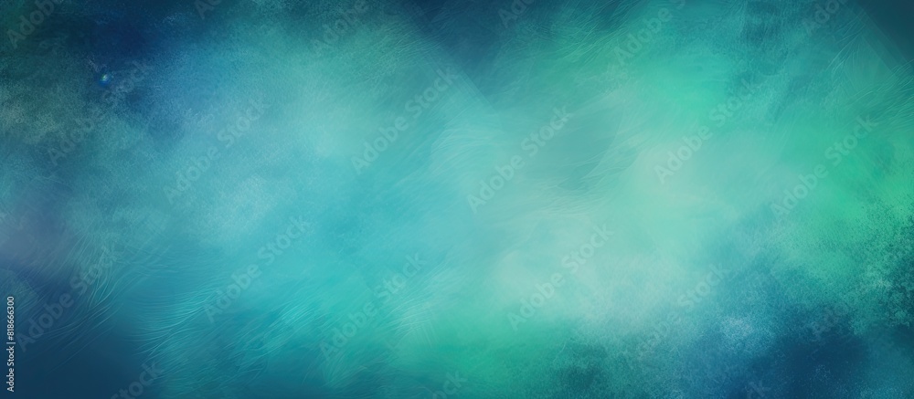 Poster Colorful background with a vibrant blue green texture and a subtle dark vignette The image features a blurred design with ample copy space