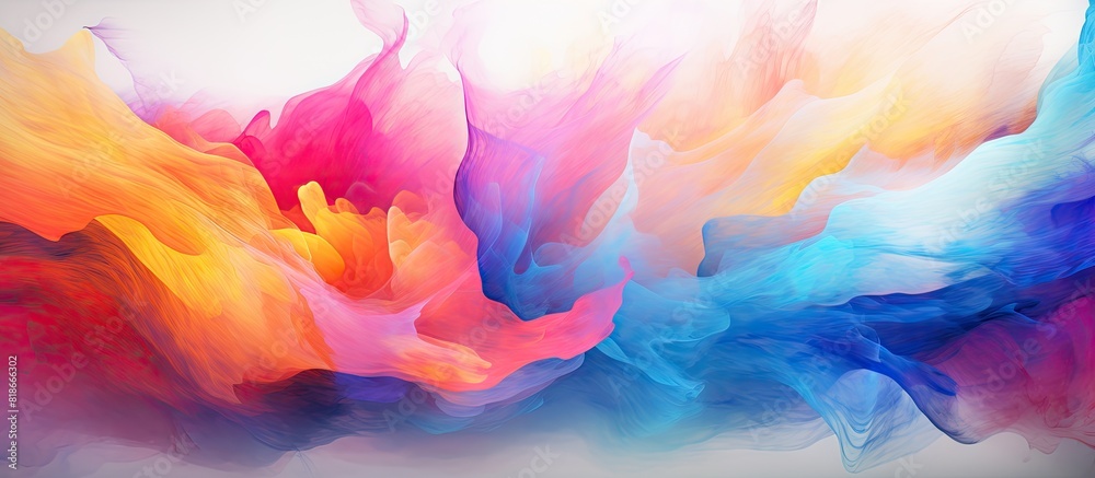 Poster Add vibrant hues to your canvas with the stroke of a brush creating a captivating copy space image
