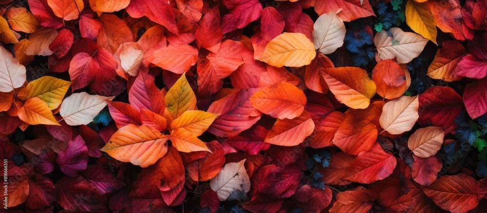 Aufkleber a captivating autumn landscape photo by the best photographer showcasing vibrant colorful leaves in 