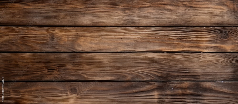 Poster aged brown wood with a grungy texture serves as a decorative background providing ample copy space f