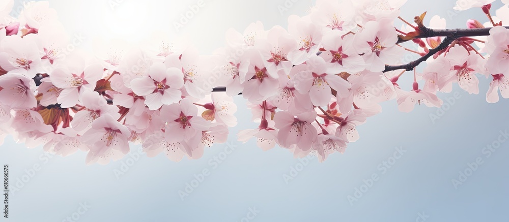 Aufkleber A beautiful picture showcasing the gorgeous cherry blossoms in full bloom with plenty of copy space for adding text or additional images