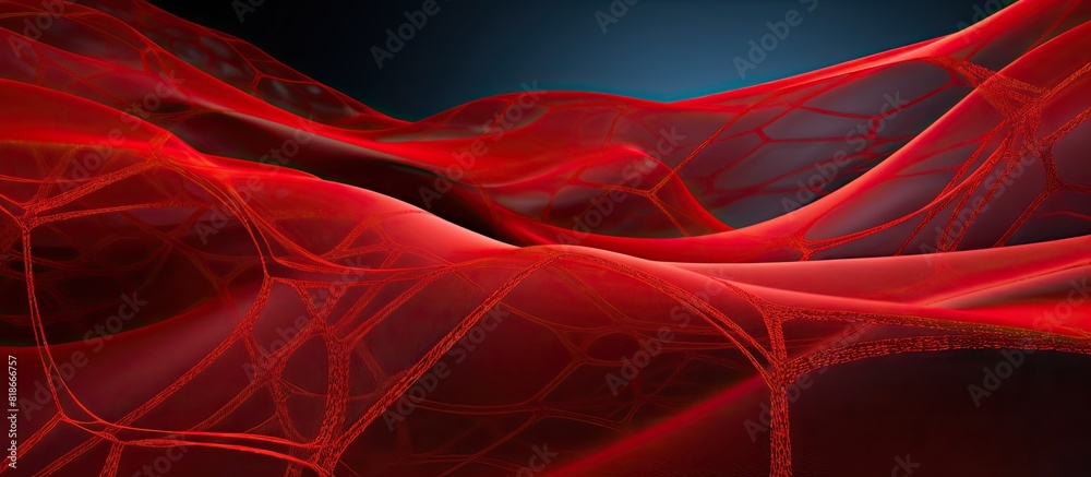 Aufkleber The design of a red net is depicted in the image leaving space for copy
