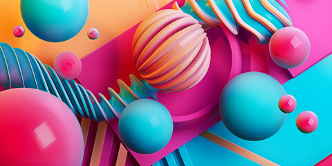 Colorful Geometric Abstract | Vibrant Shapes and Forms
