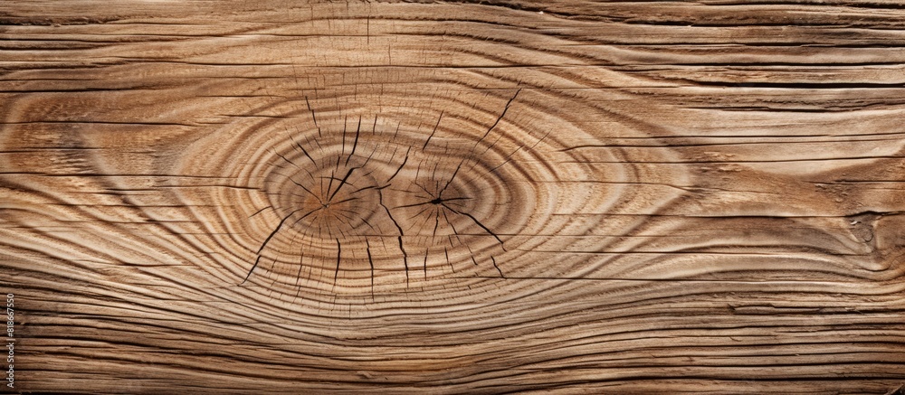 Aufkleber a close up of a wooden plank showcasing a beautiful wood knot perfect for creating a textured backgr