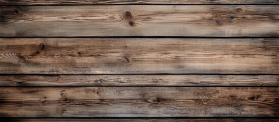 Fototapeta premium A close up copy space image of an old wooden board wall showcasing its textured surface in a vintage background