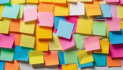 Colorful Sticky Note Stripes: A Rainbow of Reminders