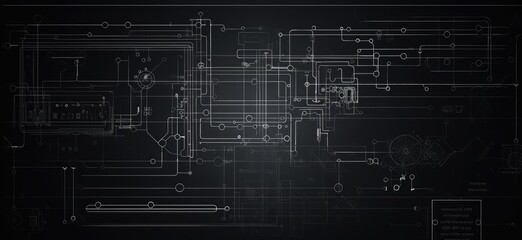 Fototapeta premium The Art of Precision: An Abstract Blueprint