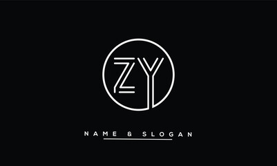 ZY, YZ, Z, Y Abstract Letters Logo Monogram