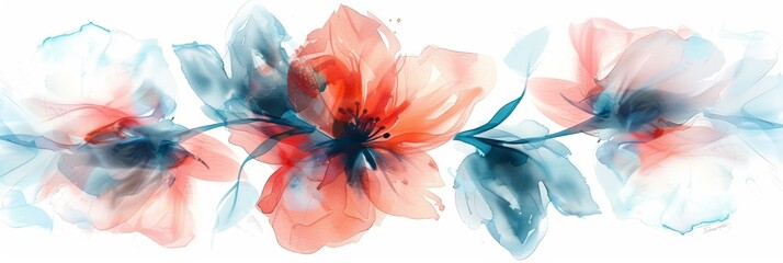 Whimsical Watercolor Floral Background for Creative Projects Generative AI