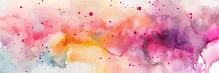Whimsical Watercolor Backdrops for Playful Designs on White Background Generative AI