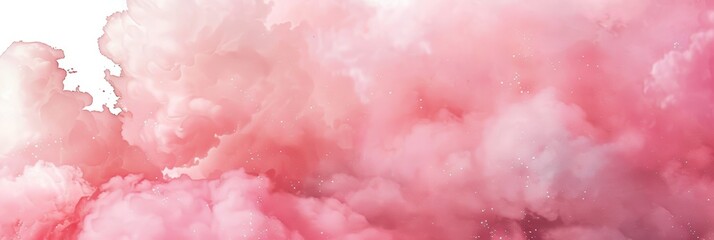 Whimsical Clouds on Soft Pink Background for Dreamy Designs Generative AI
