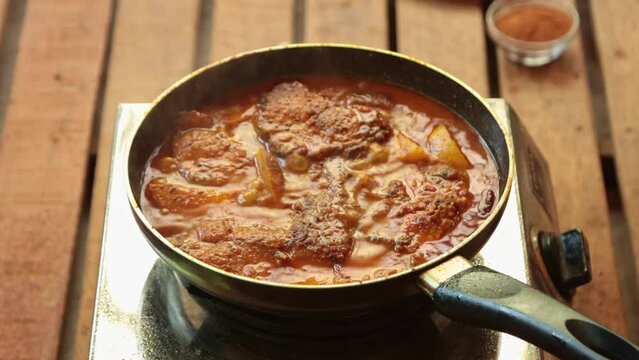 Katla curry or Katla kalia is popular Bengali dish 