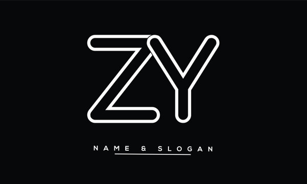 ZY, YZ, Z, Y Abstract Letters Logo Monogram
