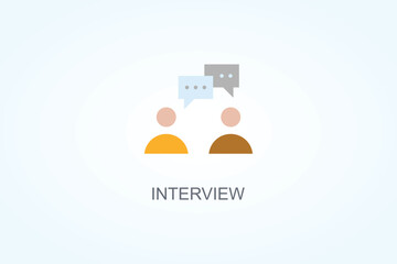 Interview Vector  Or Logo Sign Symbol Illustration