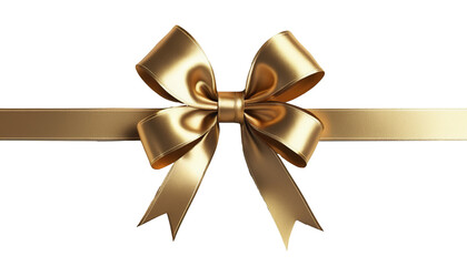 Elegant Bow and Ribbon on White Background on transparent background PNG file