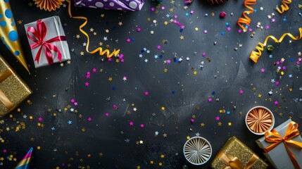 party accessories background. Invitation, birthday, bachelorette party, baby shower events