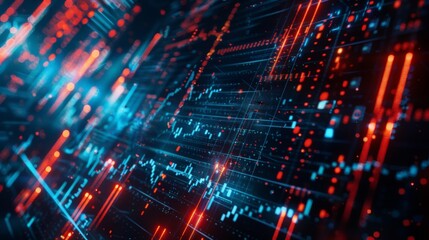 Naklejka premium Abstract background of a digital chart, stock business.