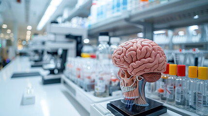 The human brain is the center of technological processing, integrated into a computer system. Brain - Computer Interface