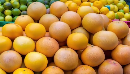 viele reife Grapefruit