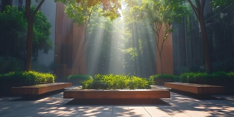 Tranquil Urban Oasis Serene Meditation Space for Reflection and Mindfulness