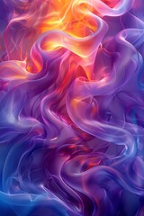 Fototapeta premium A vibrant artwork featuring swirling curves and dynamic patterns, evoking a sense of fluid motion and energy.