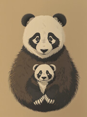 minimalistic poster panda