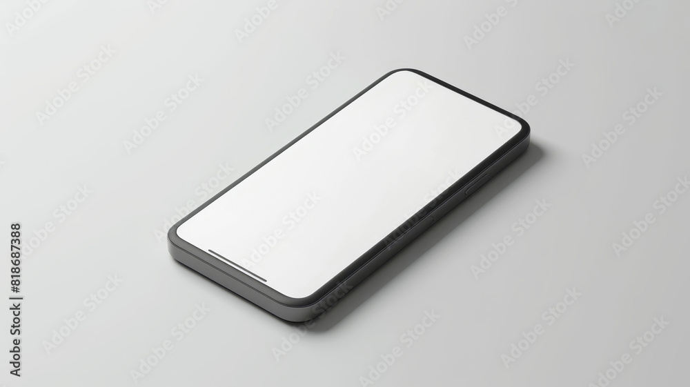 Wall mural mobile app login screen with a sleek and intuitive design, isolated on a white background, highlight
