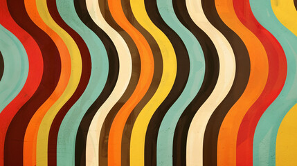 A wavy pattern with a retro color scheme