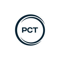 PCT logo. P C T design. White PCT letter. PCT, P C T letter logo design. P C T letter logo design in FIVE, FOUR, THREE, style. letter logo set in one artboard. P C T letter logo vector design.