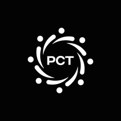 PCT logo. P C T design. White PCT letter. PCT, P C T letter logo design. P C T letter logo design in FIVE, FOUR, THREE, style. letter logo set in one artboard. P C T letter logo vector design.