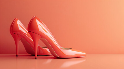 a pair of high heeled shoes