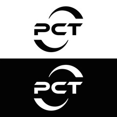PCT logo. P C T design. White PCT letter. PCT, P C T letter logo design. P C T letter logo design in FIVE, FOUR, THREE, style. letter logo set in one artboard. P C T letter logo vector design.