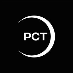PCT logo. P C T design. White PCT letter. PCT, P C T letter logo design. P C T letter logo design in FIVE, FOUR, THREE, style. letter logo set in one artboard. P C T letter logo vector design.