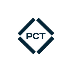 PCT logo. P C T design. White PCT letter. PCT, P C T letter logo design. P C T letter logo design in FIVE, FOUR, THREE, style. letter logo set in one artboard. P C T letter logo vector design.