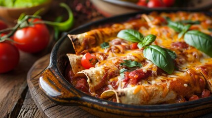 Delicious Enchiladas for Perfect Poster Generative AI
