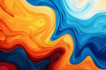 Obraz premium Dynamic fluid color gradient background, abstract KV main visual business PPT background