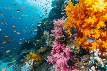 A vibrant Coral Reef teeming with marine life, AI generated, Ai generated