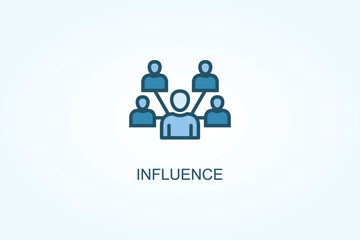 Influence vector  or logo sign symbol illustration