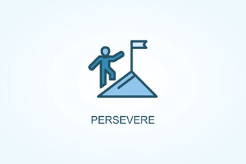 Persevere vector  or logo sign symbol illustration
