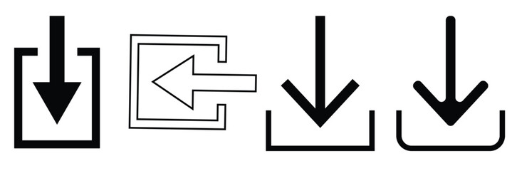  Download icon vector illustration. Download sign and symbol on white background.