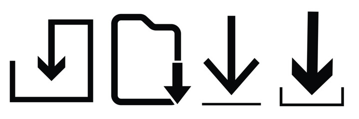  Download icon vector illustration. Download sign and symbol on white background.