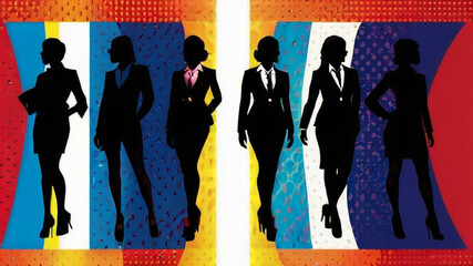 Silhouette business woman